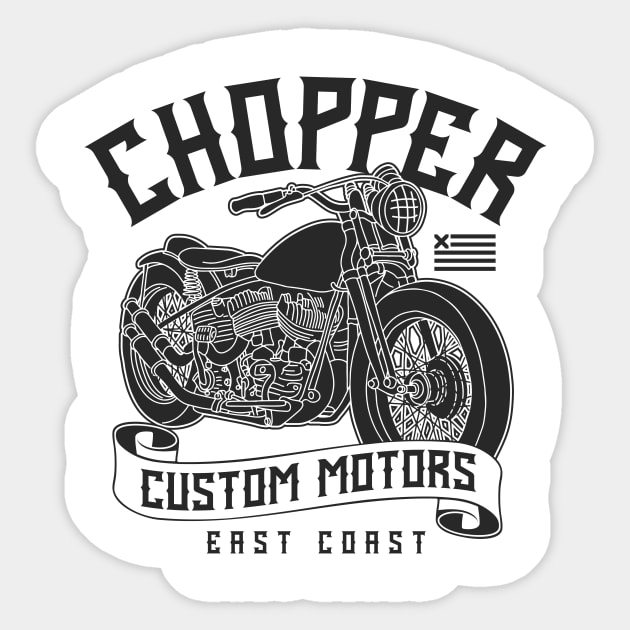 Chopper Custom Motors Sticker by BrillianD